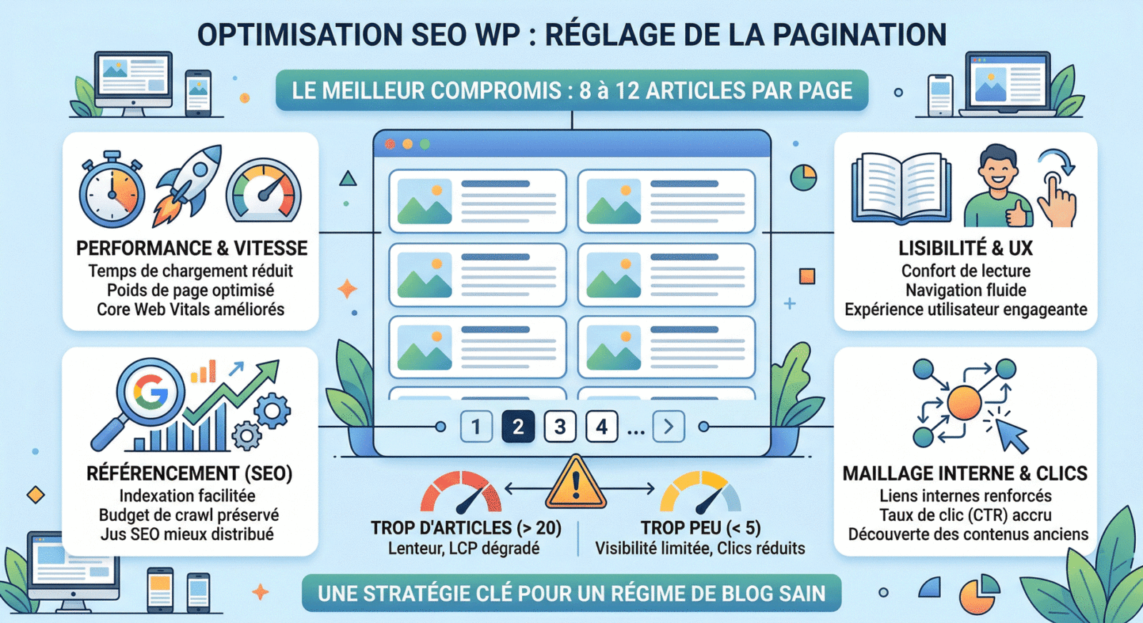 Quel est le nombre d’articles d’articles à afficher par page sur WordPress pour optimiser son SEO ? 2 nombre d articles afficher page Quel est le nombre d’articles d’articles à afficher par page sur WordPress pour optimiser son SEO ?